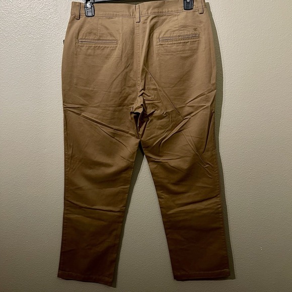 NWT Haggar Chino Pants H26 Cotton Brown Men's Size 34 X 30 - Picture 3 of 8